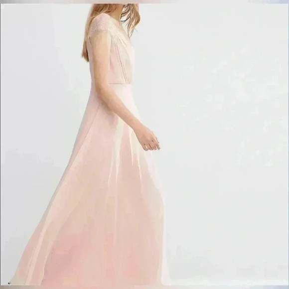 ASOS Kate Lace Maxi Dress - soft pink color size 4 like new - Picture 3 of 12